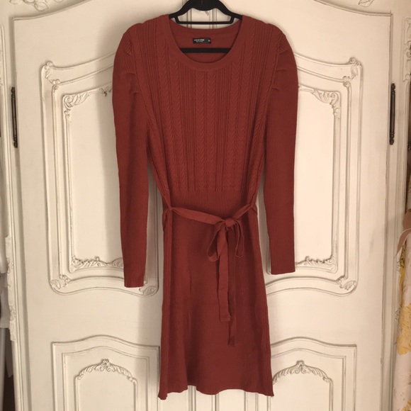 $9 flash sale (24 hr) Brown knit sweater dress plus size 2x 2XL with belt - Picture 4 of 7